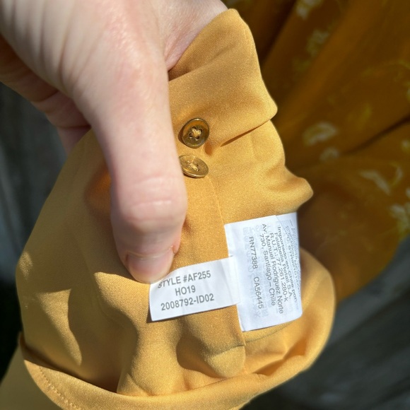 Madewell Ruffle Sleeve Button Front Dress Tonal Brown Size 6 - Picture 10 of 13